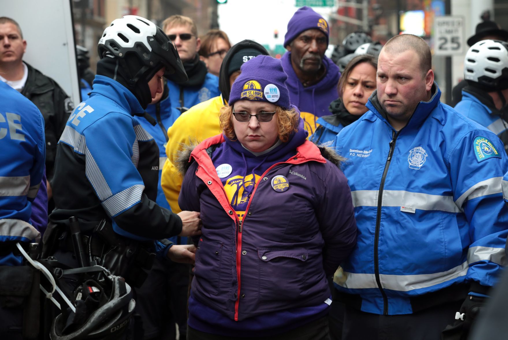 Arrests made as protesters call for pay raise for local janitors